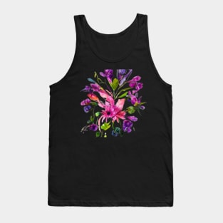 AI flower watercolor Tank Top